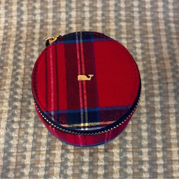 Vineyard Vines Tartan Plaid Travel Jewelry Case - Picture 1 of 6